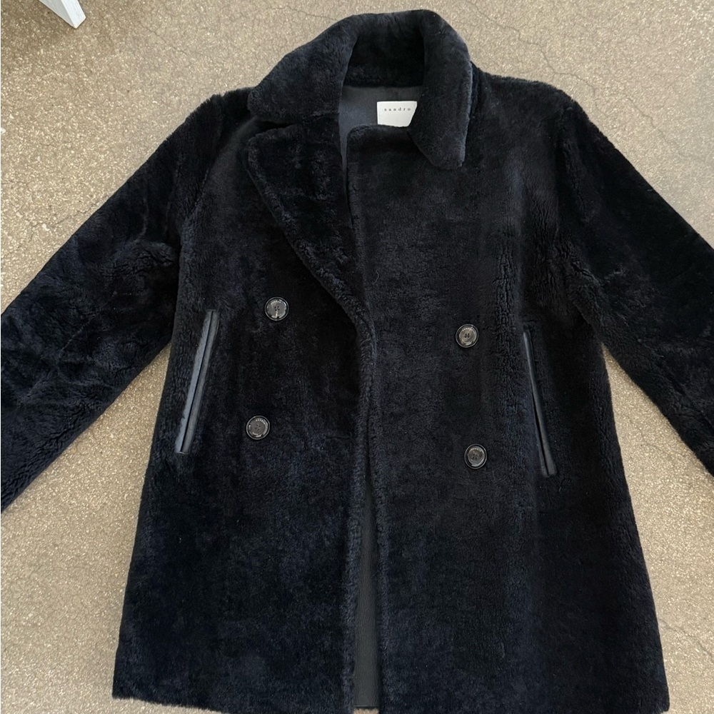 Sandro Shearling Coat Perf Cond - image 7